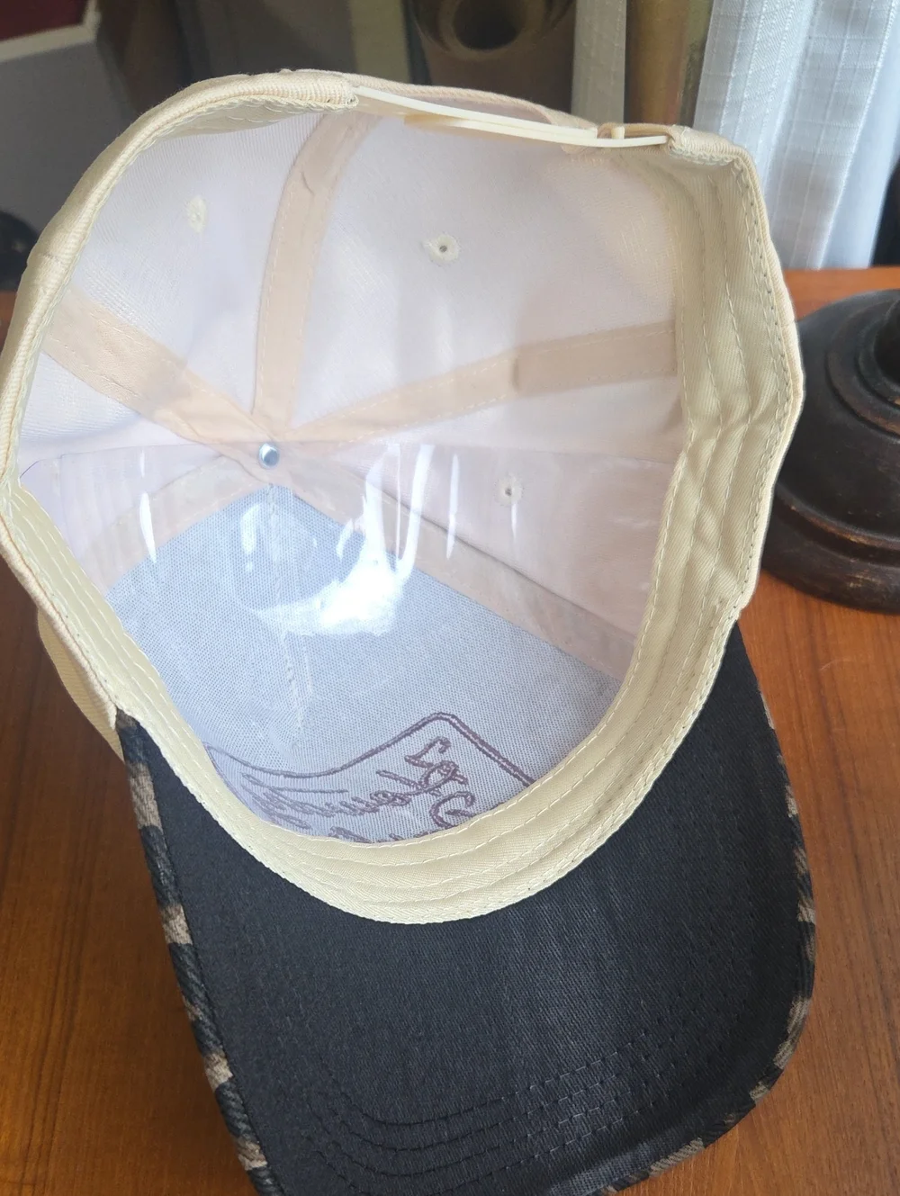 Howdy Darlin' Leopard Brim Trucker Hat - Cream & Brown NWOT